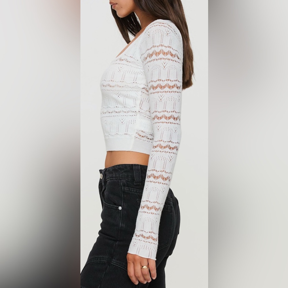 Princess Polly Valor Crop Open Knit Top. Size 12 - Picture 3 of 16
